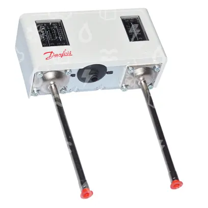 presostat DANFOSS kombinovaný, KP17B, -0,2 - 7,5 , 8,0 - 32,0 , man., diference 0,7 - 4,0 , 4  fix., SPDT, pájecí 6 mm